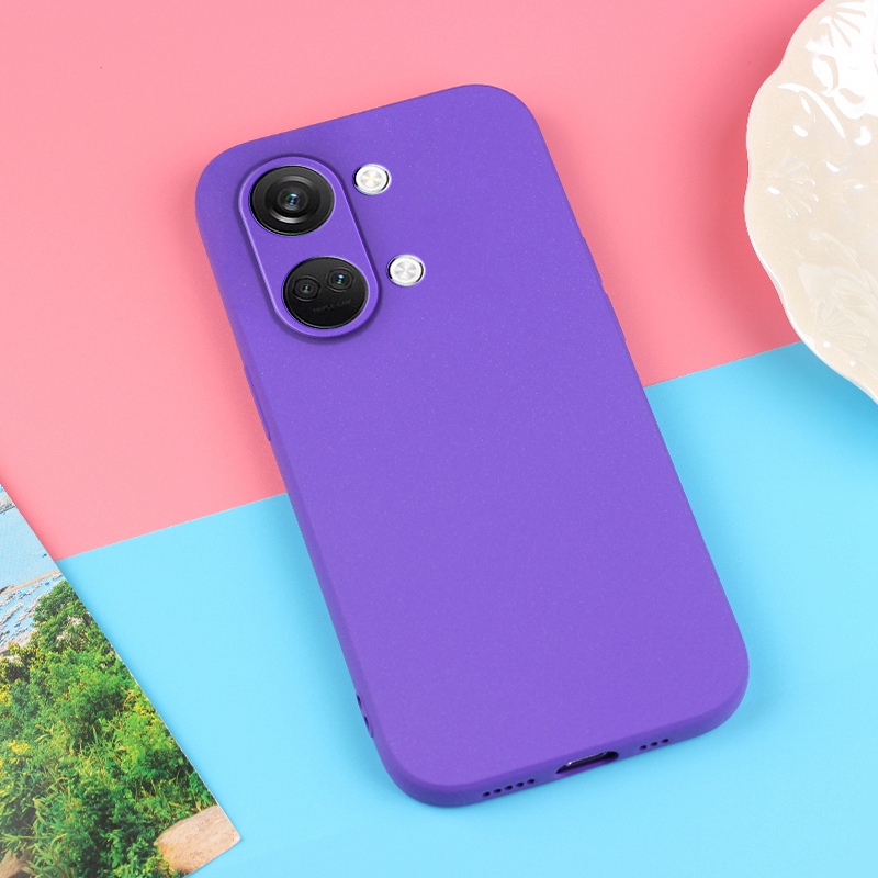 Coque antichoc en silicone souple pour OnePlus Nord 3 2 2T N10 N100 N20 N30, coque de protection complète, Sand 256: Néoprène / Violet