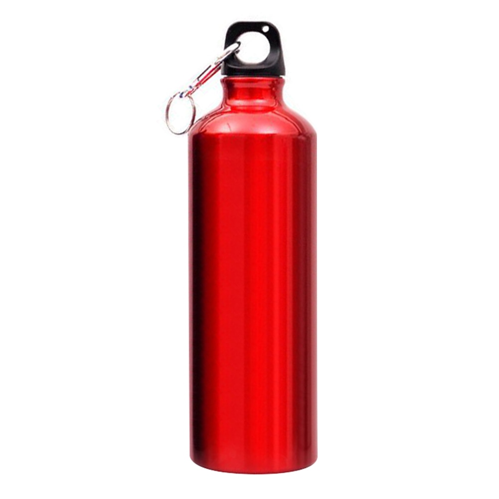 750ml Aluminium Alloy Outdoor Sports Insulated Water Bottles Camping Bicycle Exercise Sport Water Bottle Cup With Lid: Red