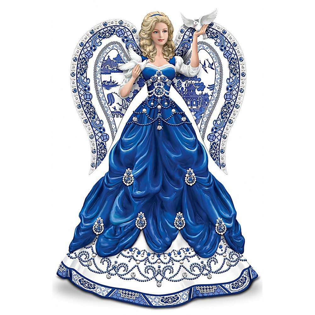 DIY Needlework Cross Stitch Kits Embroidery Needlework Sets Beauty Pattern Counted Cross-Stitching Needle Arts and Craft: Blue