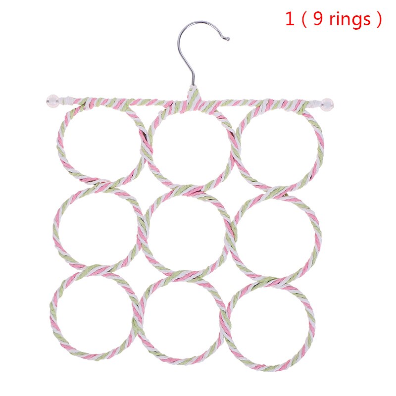 9/20/28 trous multifonction écharpe cintre Multi foulards affichage accrocher cravates ceinture organiser cercle stockage support écharpe anneau cadre: A1