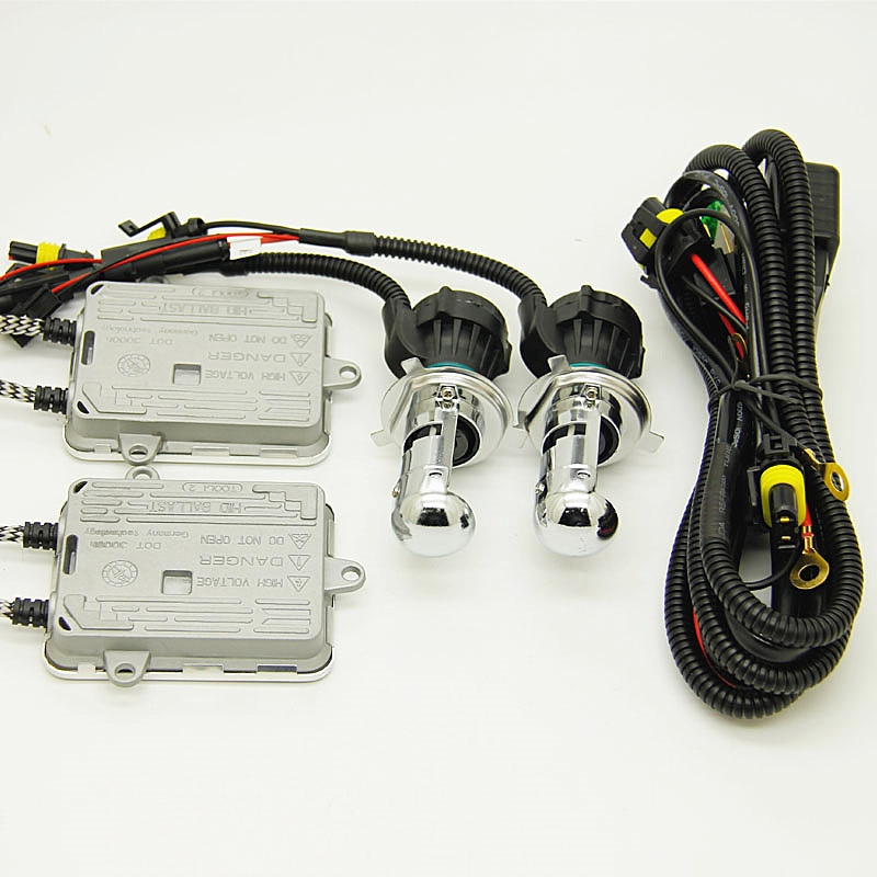 1 kit 55W H4 H13 9004 9007 4300k 6000k 8000k 10000k hoge lage auto 12v hid bi-xenon koplamp