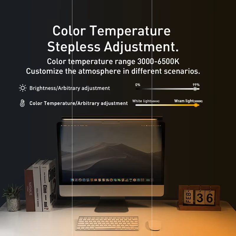 Baseus USB Light Computer Screen Hanging Lamp Pro LED Desk Table Lamp Upgrade Stepless Adjustment Monitor USB Reading Light