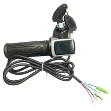 Empuñadura de acelerador de patinete eléctrico, bloqueo de Pedal de acelerador con bloqueo de llave, indicador de potencia, 36V/48V/60V
