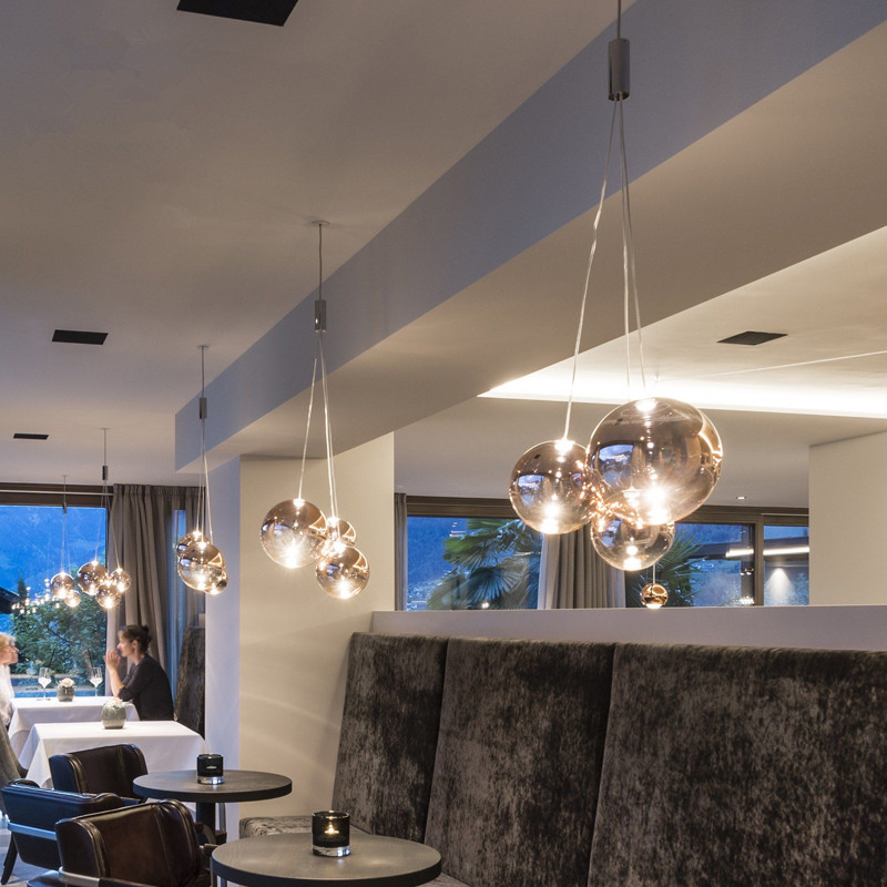 Moderne Minimalistische Slaapkamer Restaurant Hanglamp Trap Bubble Ball Hotel Lobby Teller Decoratieve Glazen Verlichting