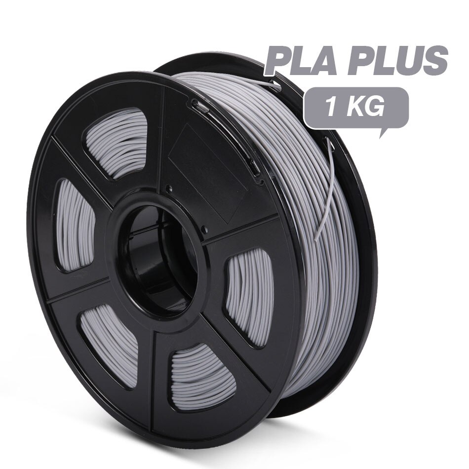 1.75mm PLA /PLA Plus 3D Printer Filament For FDM 3D Printer 1KG With Spool 100% No Bubble Non-toxic PLA /PLA+ Filament: PLA PLUS Grey