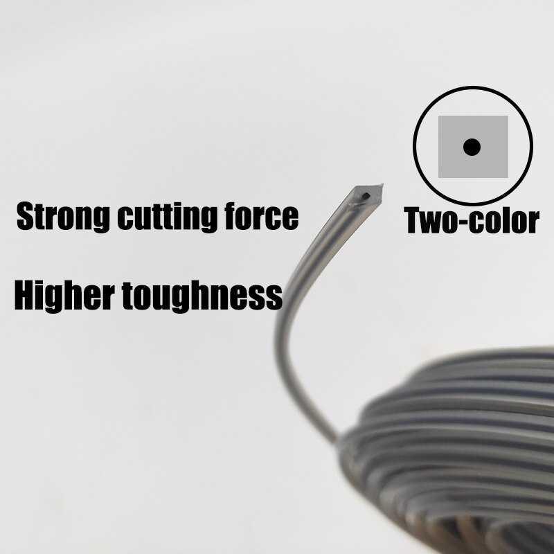 15m * 2.4mm/2.7mm/3mm Nylon tagliaerba linea decespugliatore testa Strimmer corda quadrata filo da taglio accessori per tosaerba