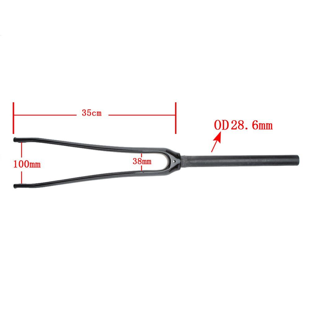 Lixada 25.4Mm 28.6Mm Ultralight Full Carbon Wegfiets Vork 700C Fietsen Fixed Gear Bike Vork Fixie Bike voorvork: Type 2  28.6mm