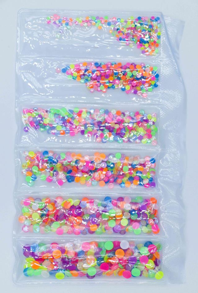 Mezcla luminosa fluorescente SS6-SS20, diamantes de imitación de neón sin fijación por calor, decoraciones eléctricas noctilucentes para decoración de uñas