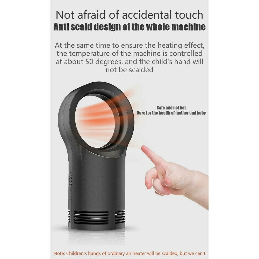 Elektrische mini-kachel, bladloze ventilator, thuis, bureaublad, bladloze verwarmers, ruimteluchtverwarmer, ventilator, mini-slaapkamer, kantoor