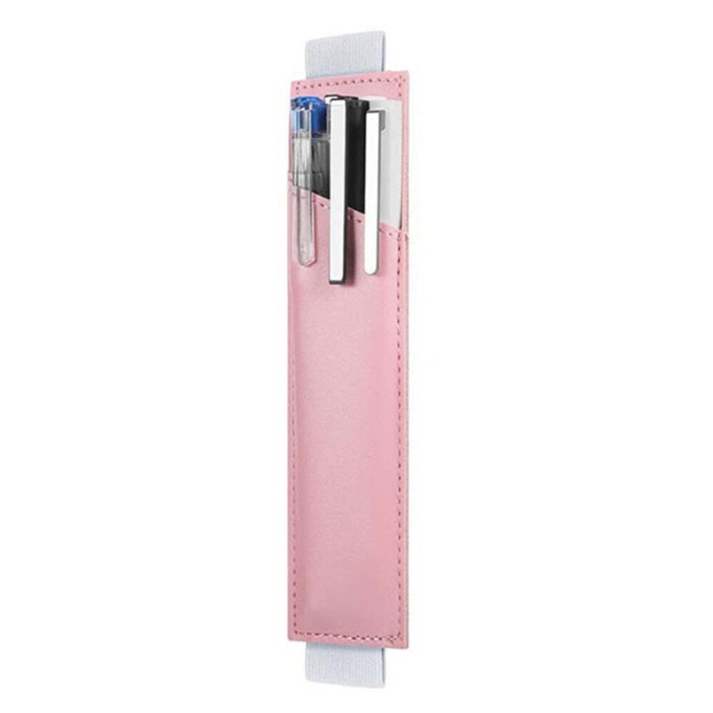 Adjustable Elastic Band Pen Clip Business Notebook Pen Holder For Notebook Diary Journal Clipboard Pen Holder: pink