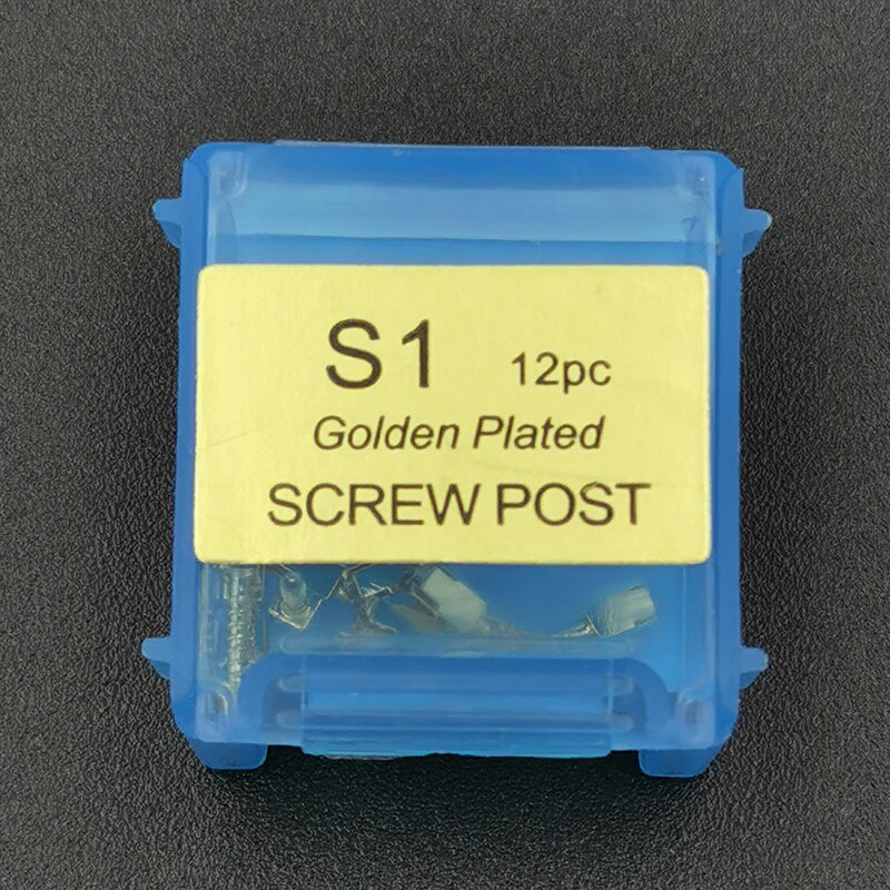 12 stücke Zahn Gold Überzogene Schraube Post S1 S2 S3 L1 L2 Edelstahl Zahn Schraube Beiträge M1 M2 M3 einzigen Paket Zahn Materialien