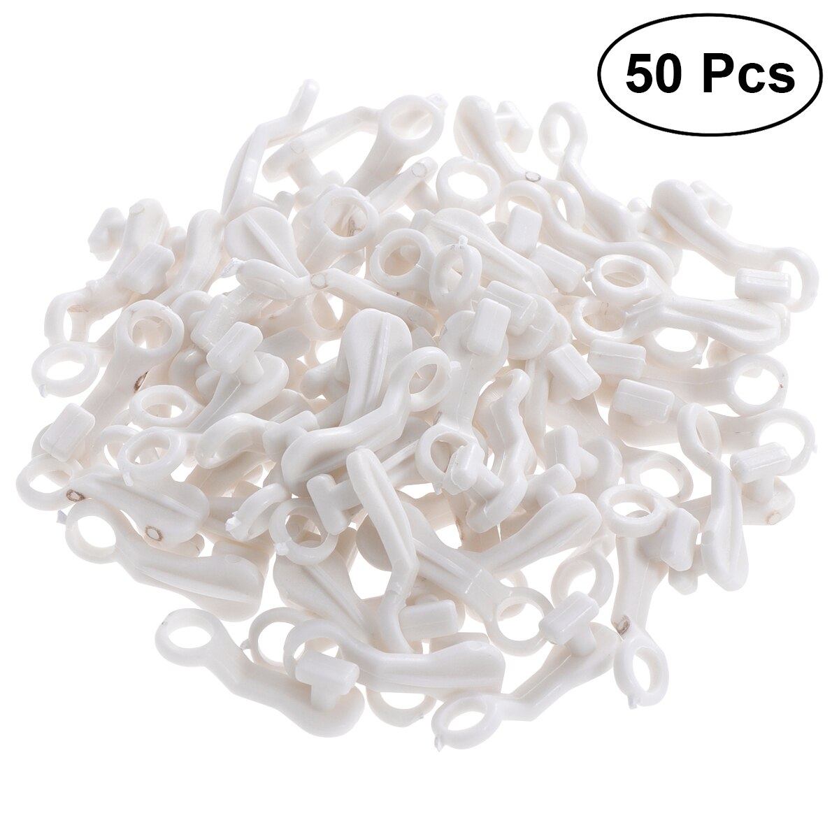 50/100 st s form stång glider plast gardin järnväg spår glidare krok för fönster dörr dusch gardiner: 50 st