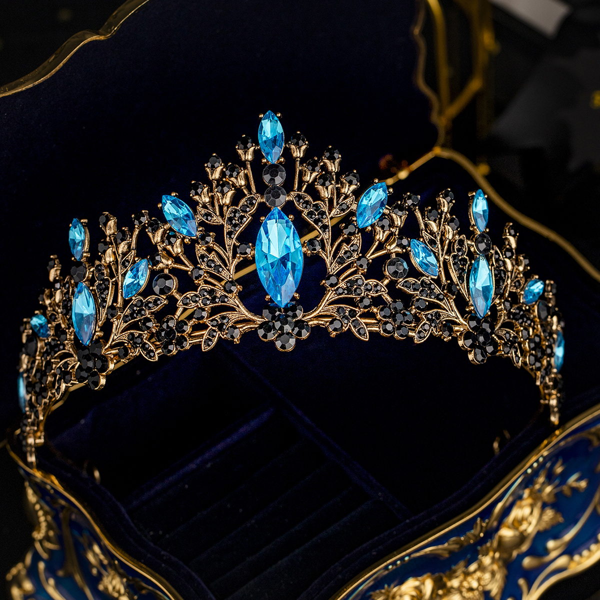 Luxo cristal strass coroa para mulheres, artesanal tiara, clássico, princesa, acessórios de cabelo para ocasiões importantes, moda: ROXO