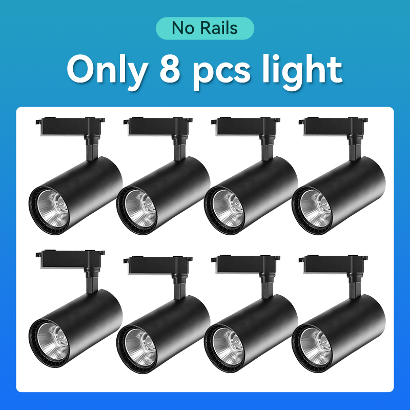 Led-railverlichtingsset, 110v rails, 3 kleuren, veranderbare plafond- en wandlampen, railspots, led-spots voor kledingwinkels: Donkergeel / Zwart