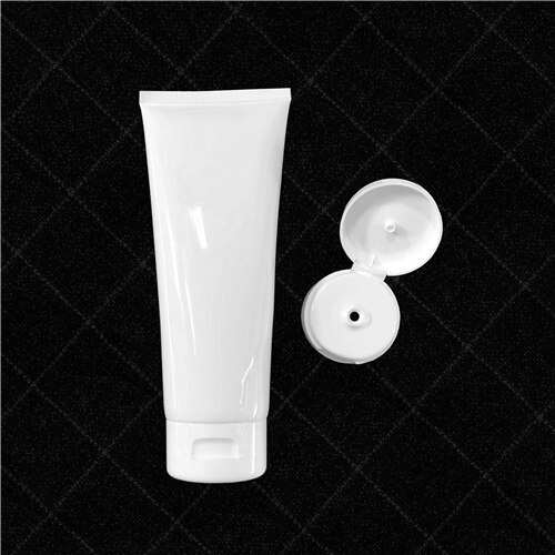 Empty 200g White Squeeze Bottle Cosmetic Container 200ml Face Lotion Hand Cream Packaging Plastic Refillable Tube: 4