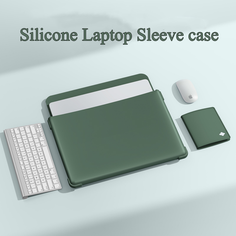 Oatsbasf Silicone Laptop Case Anti-fall and Non-slip Liner Sleeve Bag Laptop Accessories Lightweight and Portable Notebook Cover
