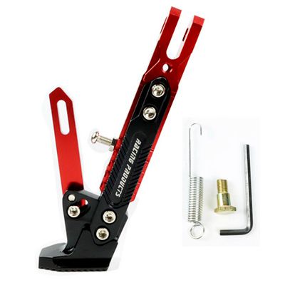 CNC Upgrade Foot Support for KUGOO G-Booster G2 Pro Electric Scooter Kick Stand Parking Bracket Adjustable Kickstand Parts: Red