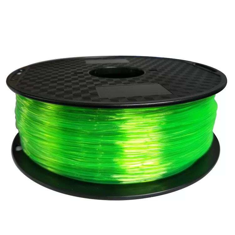 3D Printer Filament 1.75mm 250G TPU 3D Plastic Printing Filament Flexible Filament Printing Materials Gray Black Red Color: Transparent Green