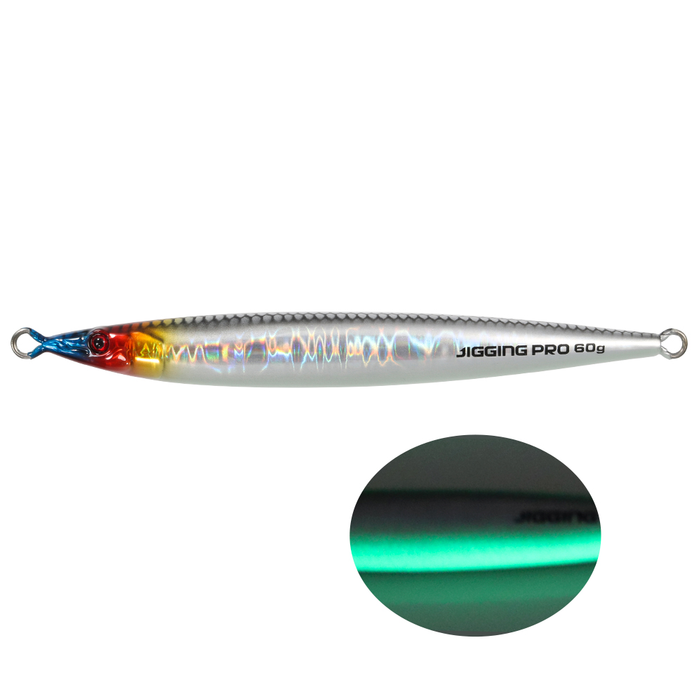 JIGGING PRO 60g 80g 100g Slow Jigging Lure Horizontal Fall Metal Jig Fishing Lure Saltwater Fishing Tackle: 120mm / Light Grey