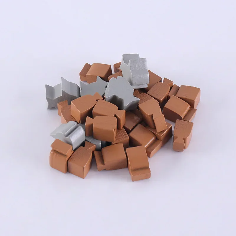 1 set di accessori per giochi da tavolo da gioco colorati con marchio in legno