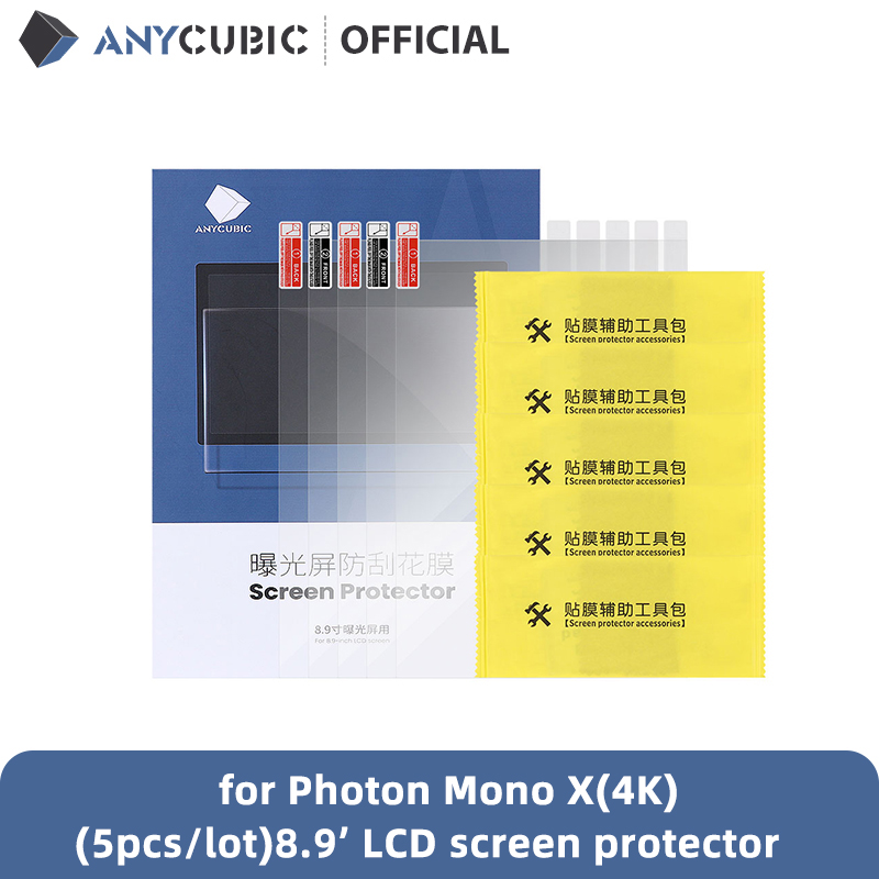 ANYCUBIC 3d Printer Parts 5pcs LCD Screen Protector Set For Photon Mono 4K,Photon Mono X(6K)6.23/8.9/9.25 inch: for Photon Mono X