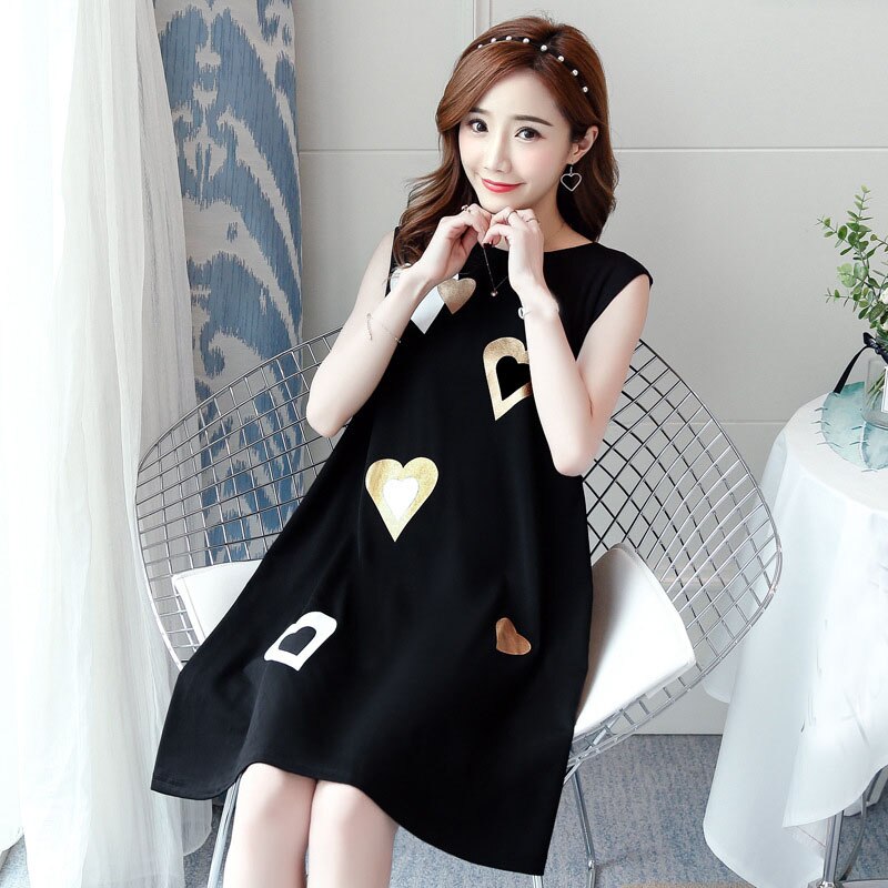 Pregnancy Dress Maternity Dresses Cute Veil A-Line Loose Plus Size Vest Women Dress Summer Vestidos Pregnant Maternity Clothes: L