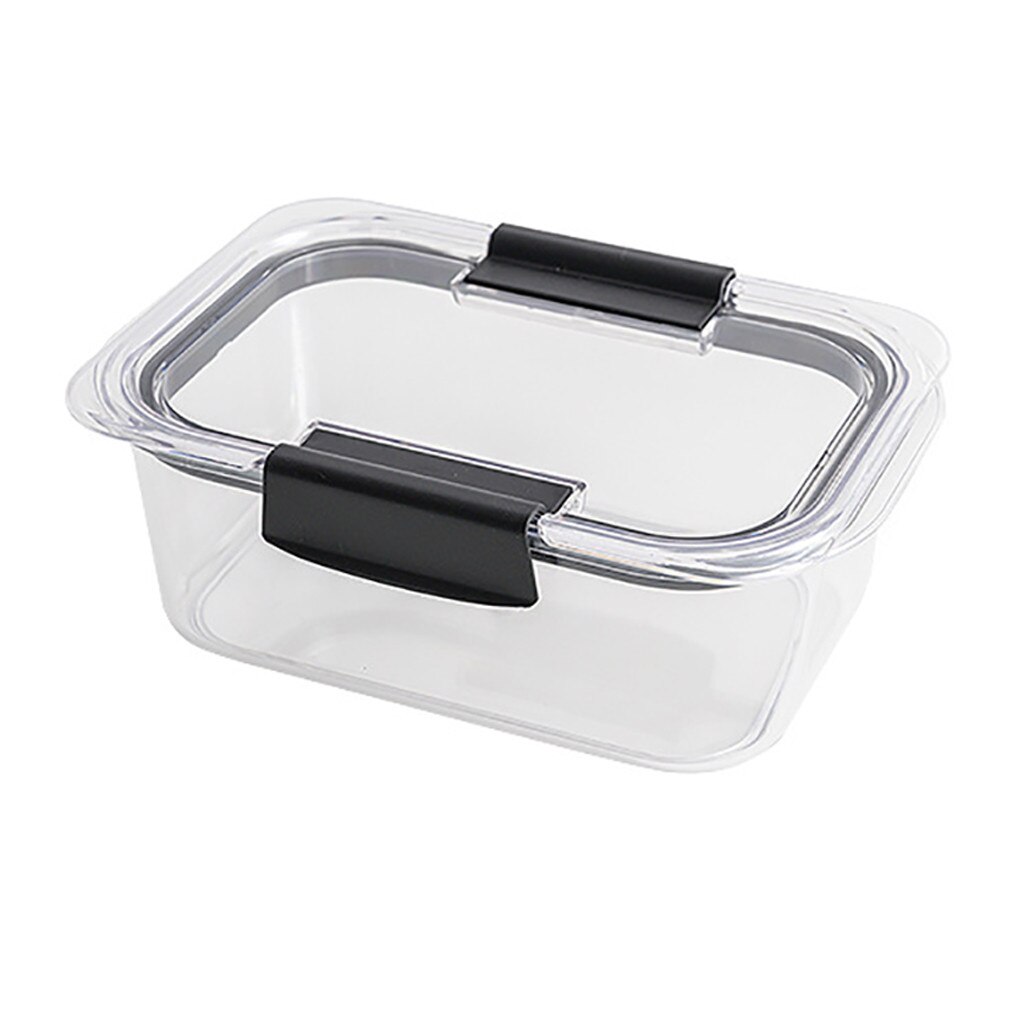 Storage Box Square Transparent Sealed Fresh Box Home Sealed Moisture-Proof Transparent Cereal Food Pasta Storage Box #YL5: E