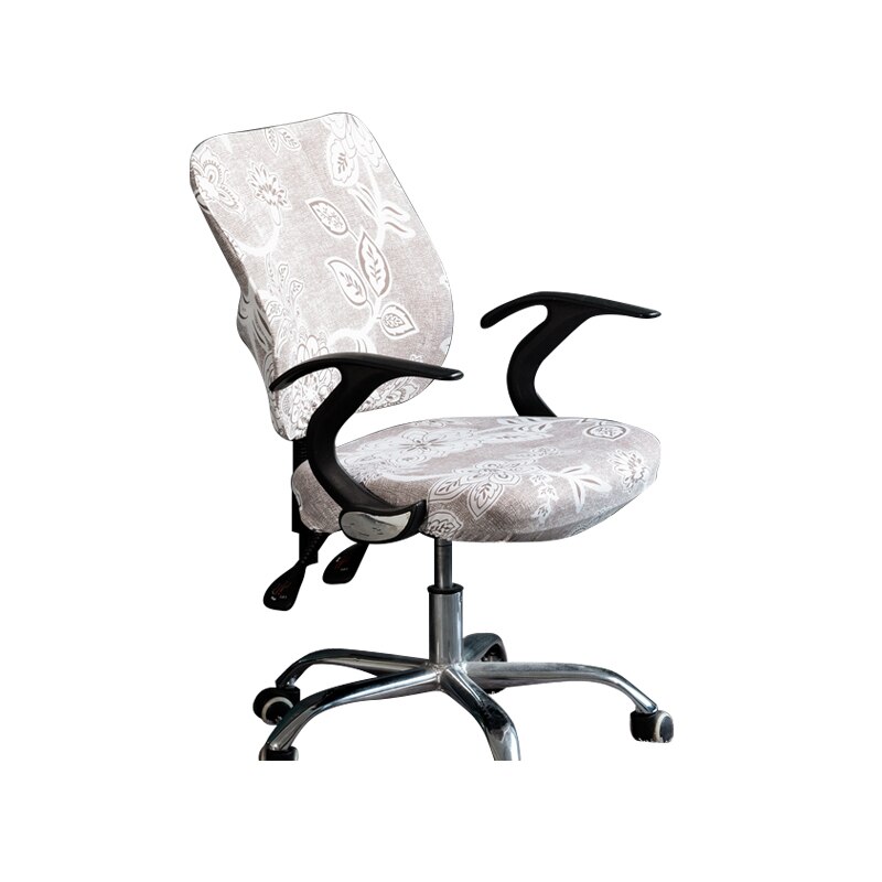 Funda Floral para silla oficina 2 piezas funda de asiento de ordenador LICRA elástica extraíble y lavable fundas para sillón elásticas: H