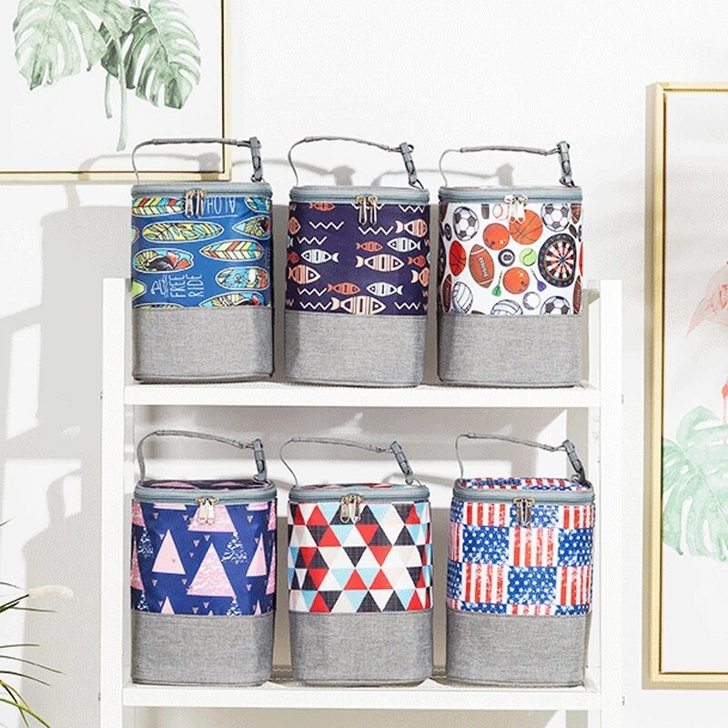 Portable Milk Bottle Insulation Bag Baby Stroller Hanging Thermal Pouch Oxford cloth Outdoor Mommy Cooler Handbag Accessories