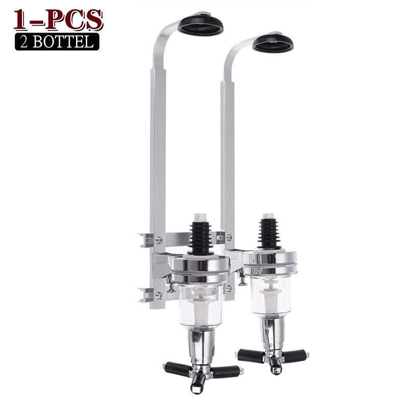 1-8Pcs 1/2/3/4 Bottle Bar Beverage Liquor Dispenser Holder Alcohol Drink Shot Wall Mounted 1-4 Station Beer Wine Pourers Divider: 2 Bottle  1Pcs