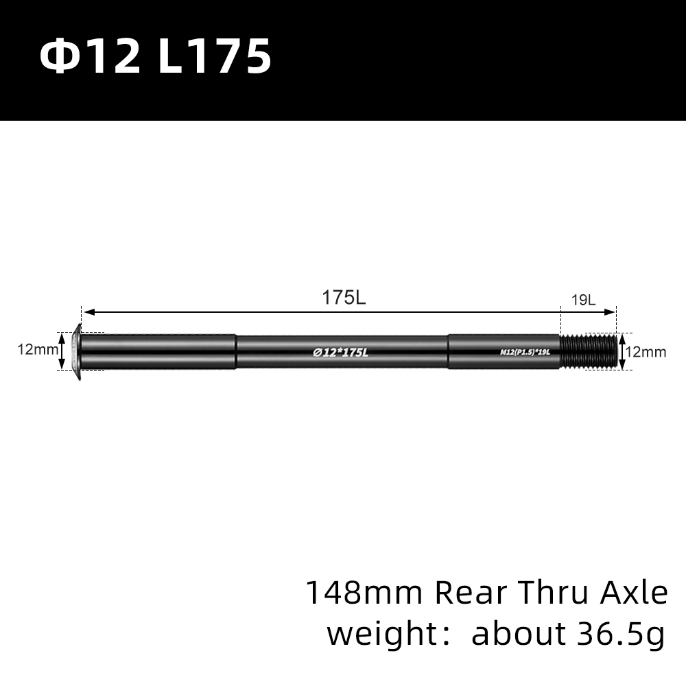 Bike Thru Axle Front Fork Shaft Skewers Rear Hub Thru Axle 12x126/162 M12xP1.5 M15 Bike Quick Release: green