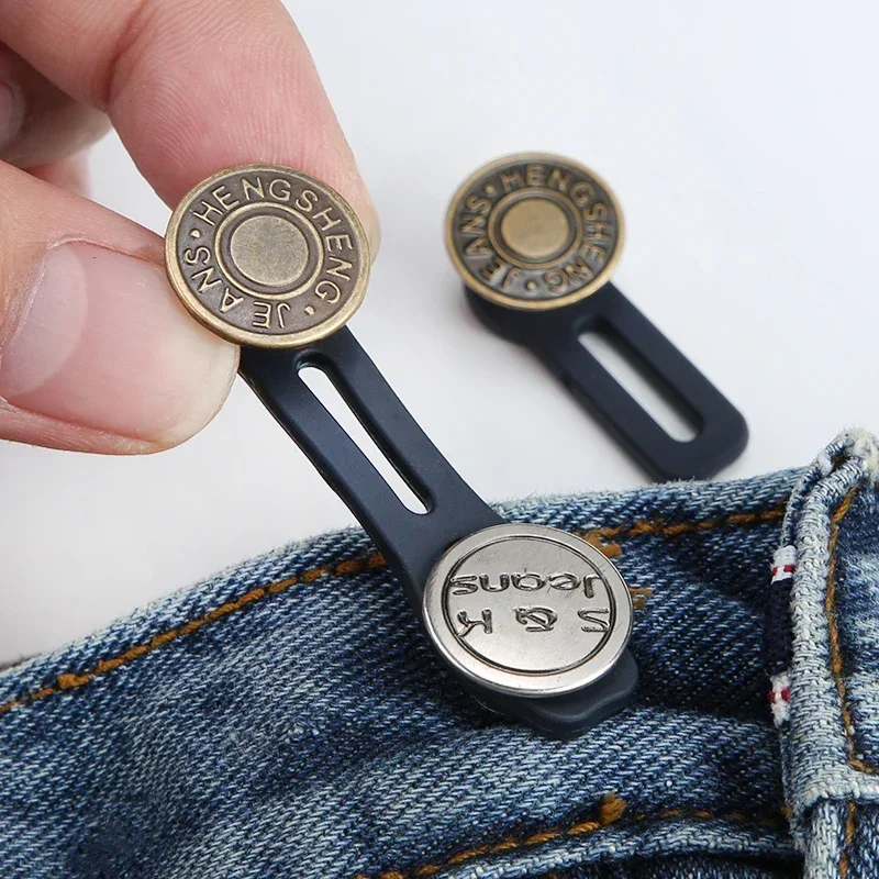 6 extensores de botones para pantalones vaqueros y pantalones: expansor de espera universal para mujeres y hombres, solución de extensión de banda instantánea