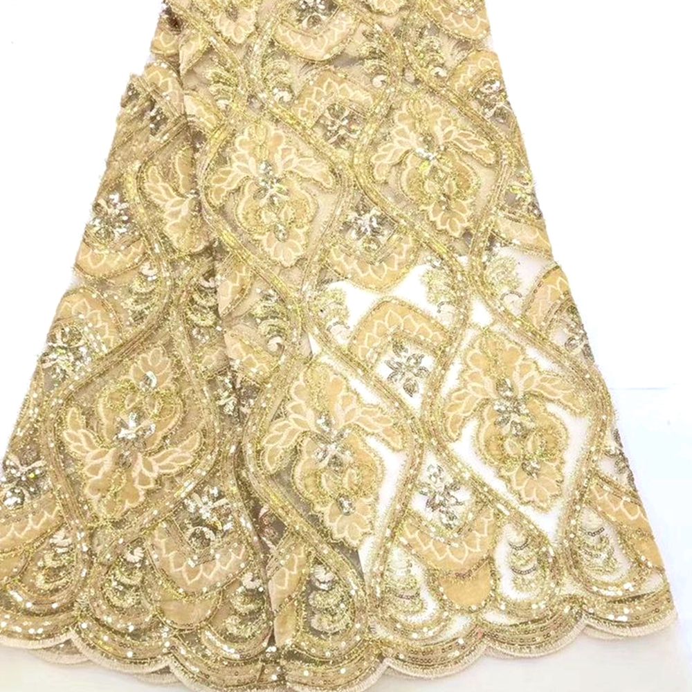 velvet cutting gold metallic thread lace fabric for CL64080