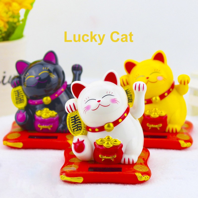1 buc/pachet decor pentru contor de casă pentru ziua de naștere, stil japonez/chinez, strângerea mâinii bogăție pisică norocoasă fluturând pisică oranment