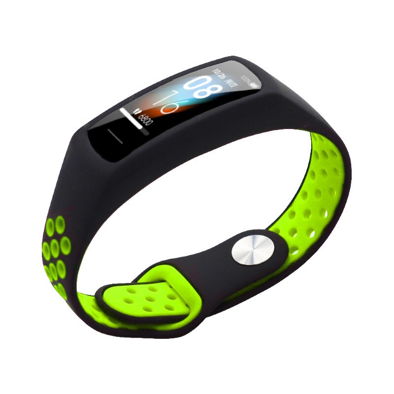 Correa de silicona para xiaomi mi smart band 4c 4 C, pulsera reemplazable para Xiaomi Redmi Band corea, accesorio de correa deportiva: Black green