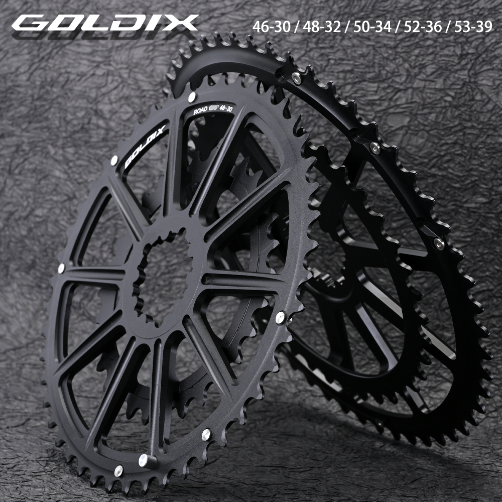 GOLDIX 53-39T 52-36T 50-34T 48-32T 46-30T specificatie racefiets crankstel kettingblad geschikt voor SHIMANO en SRAM 10 11S 12S
