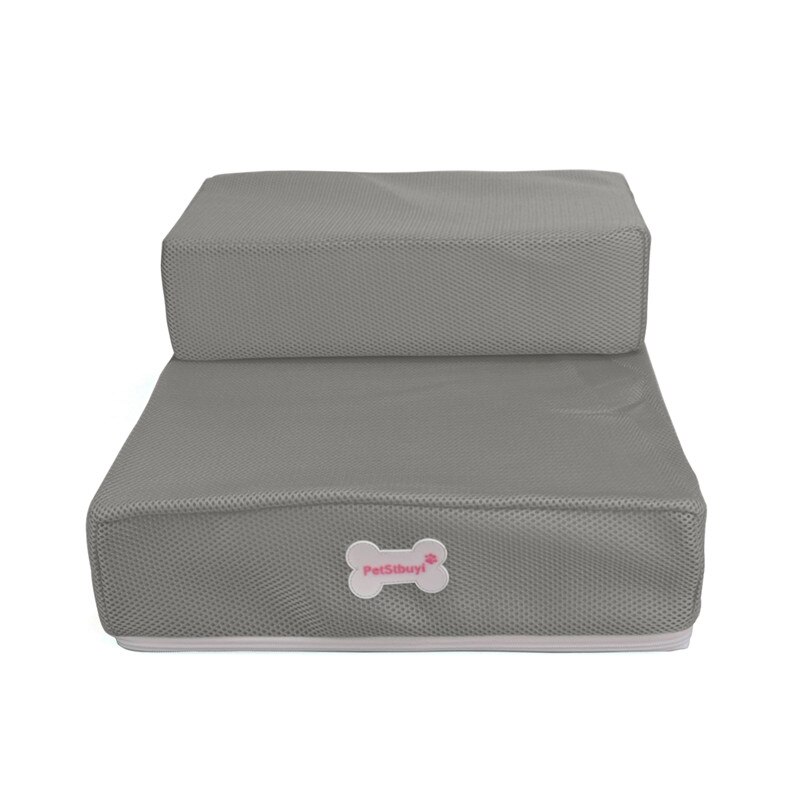 Dog Stairs Pet Stairs Removable Puppy Dogs Bed Stairs Dog House Anti-slip Small Pet 2 Steps Ladder for Puppy Cat Pet Supplies: Gray