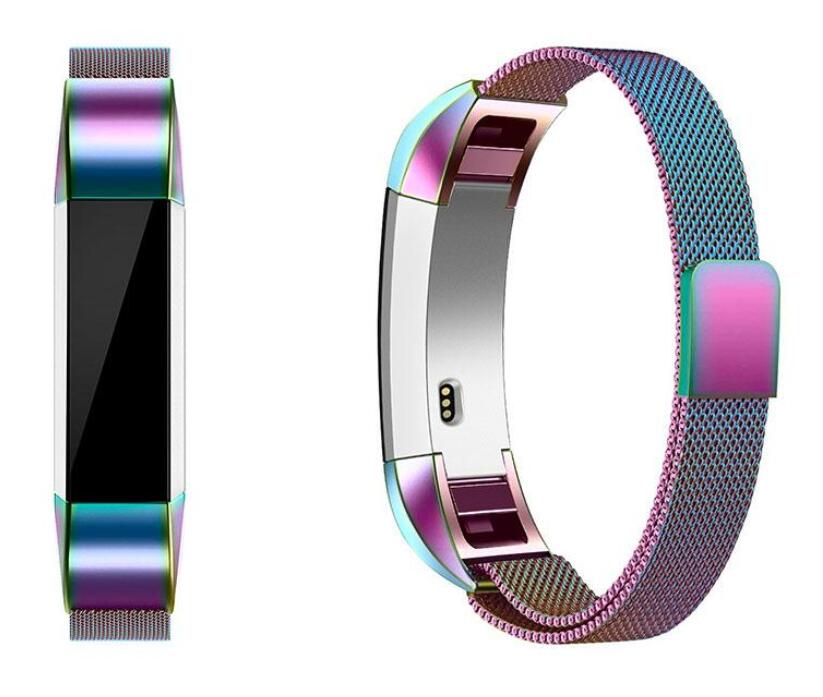 Vervangende metalen polsband in 11 kleuren voor fitbit alta-armband, hartslagmeter, smartwatch en accessoires.: Multi