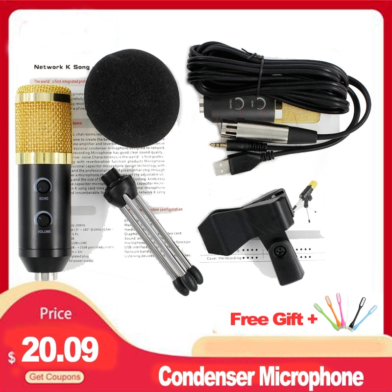 BM 900 USB Microfoon Voor Computer Condensator Studio Karaoke Microfoon Voor PC