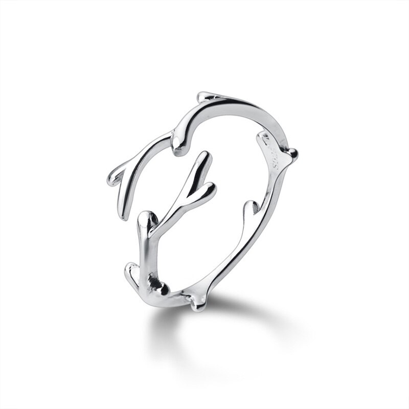 INZATT Real 925 Sterling Silver Irregular Branches Adjustable Ring For Women Party Fine Jewelry Minimalist Cute Accessories: Default Title