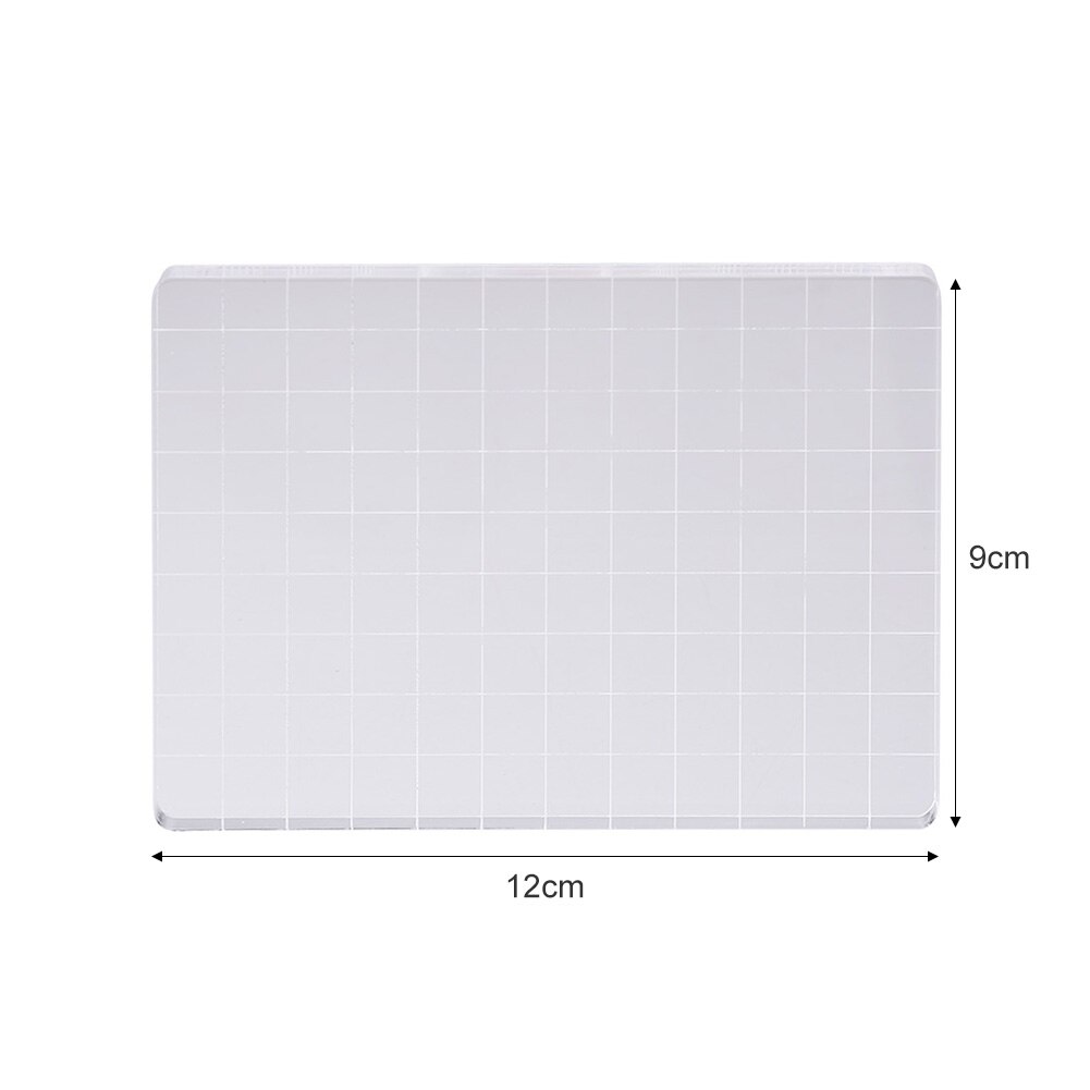 9 Size Acrylic Block For Clear Stamp Cling Mounted Rubber Stamps DIY Scrapbooking Clear Photo Album Decorative Handmade Tool: 9x12cm