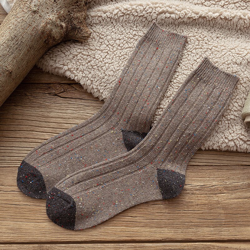 Calcetines de para hombre , nuevos calcetines de Otoño Invierno, calcetines largos transpirables de algodón para negocios, calcetines cortos elásticos para hombre, 1 par: Caqui