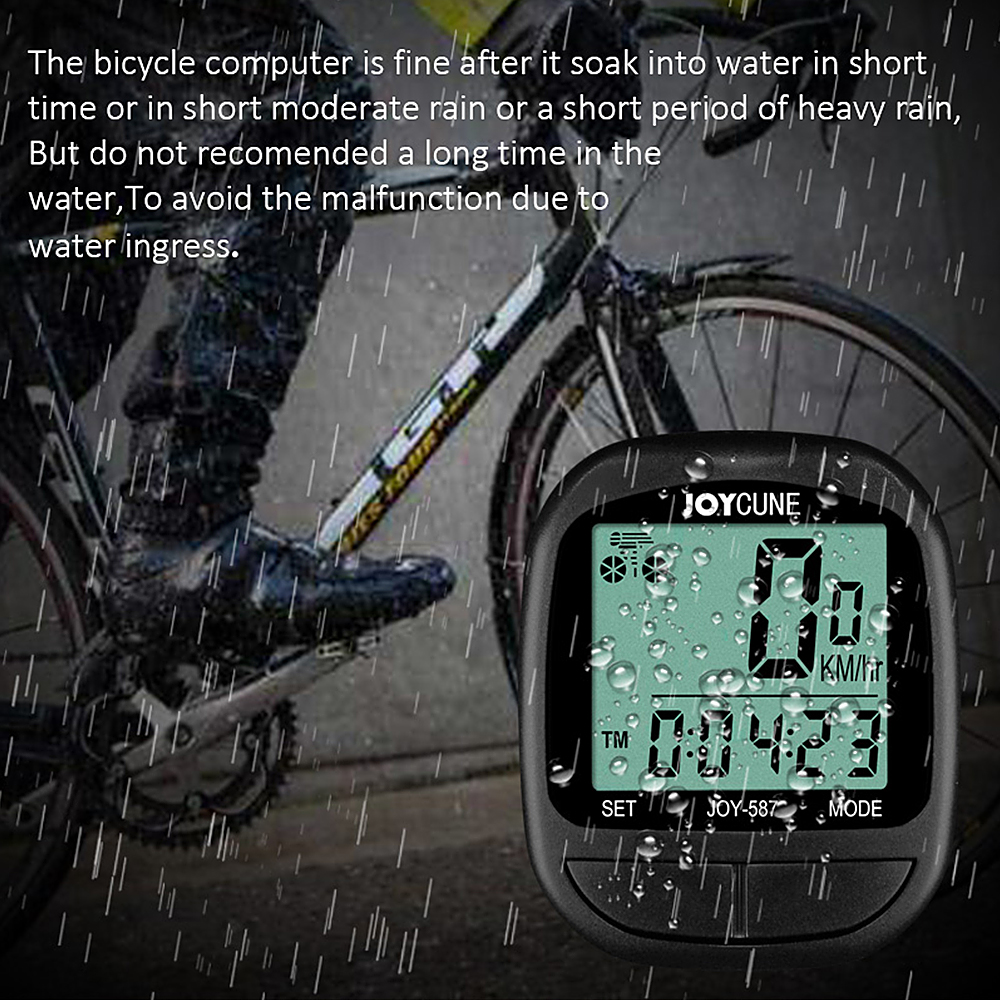Fietscomputer Fiets Waterdichte bekabelde snelheidsmeter en kilometerteller Stopwatch Fietscomputer met LED-display voor fietsen