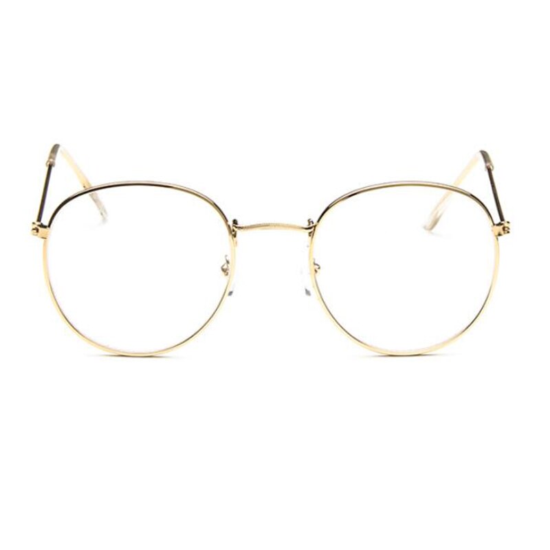 Guld rund glasögonbåge vintage glasögon dam& #39 ;s närsynthet nörd glasögonbåge herr glasögon optiska glasögon båge manliga lunetter
