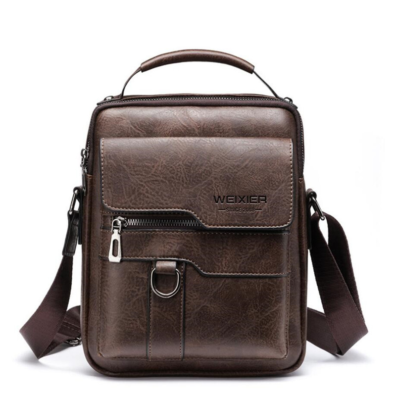 Bolso de hombro duradero para hombre, bandolera de cuero de , bolso cruzado de viaje, paquete de para hombre
