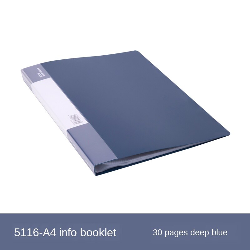 Data Book Map Insert Zak Transparant Student Test Papier Bevat Kantoor Map Multi-Specificatie Map: Style1-30PDark blue