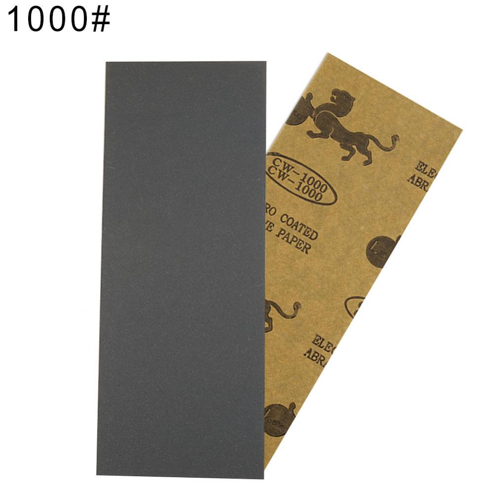 Vått torrt sandpapper ark 400/600/800/1000/1200/1500/2000/2500#  polerpapper ark kiselkarbid hem grovt: Röd