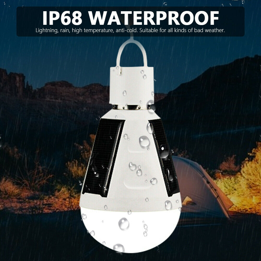 7W E27 Solar Lamp Powered Outdoor Draagbare Led Lamp Licht Solar Led Verlichting Met Haak Kamp Tent Nacht Vissen licht