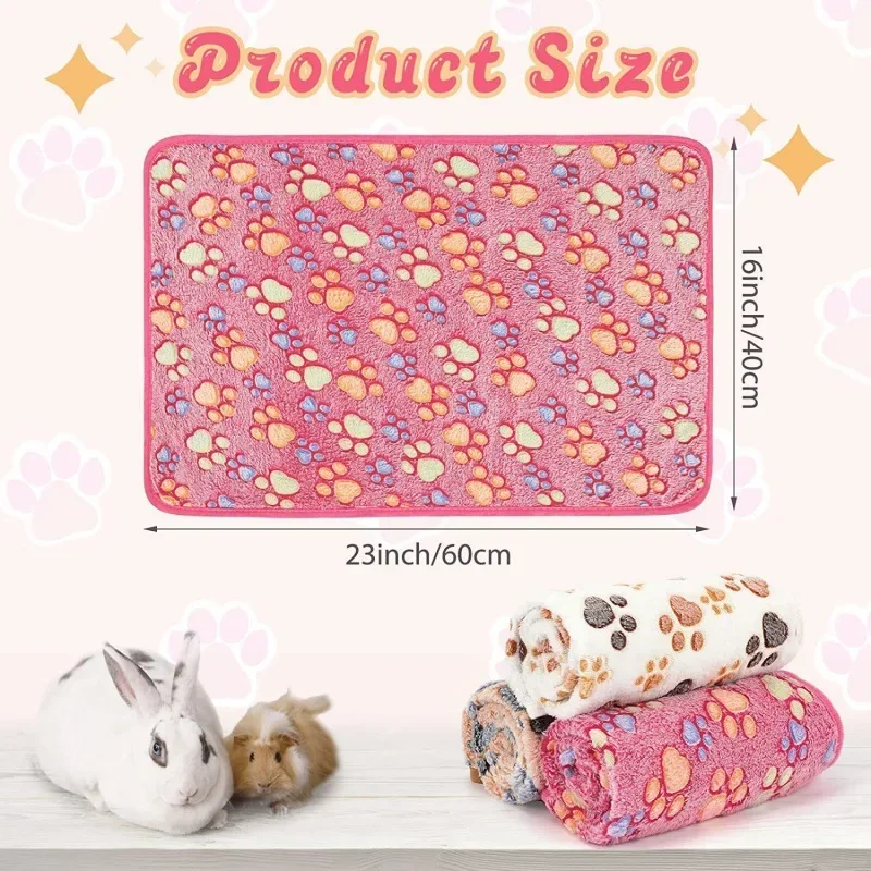 Manta para conejillo de indias para hámster, artículo para mascotas pequeñas, cama suave y cálida, estera para dormir, almohadilla polar de franela para conejo, erizos, accesorios para hámster
