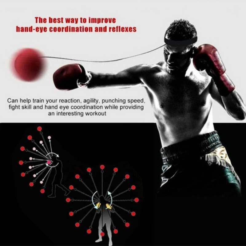 Refleksbold pandebånd kæmper hastighedstræning boksning fitnessudstyr pandebånd boksning hovedbånd boksning reaktion bold boksning